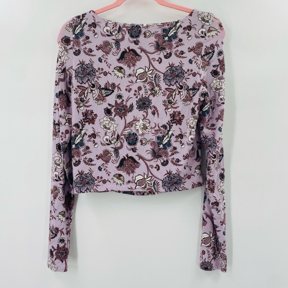 Wilfred Floral Long Sleeve Crop Lavender Size Large - Picture 7 of 7